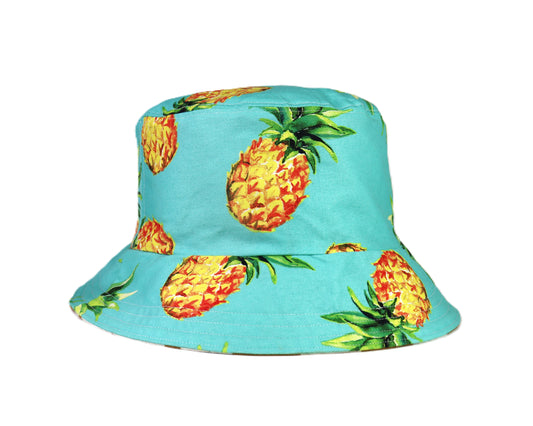 QuietPiece Pineapple Check Reversible Bucket Hat | Limited Edition