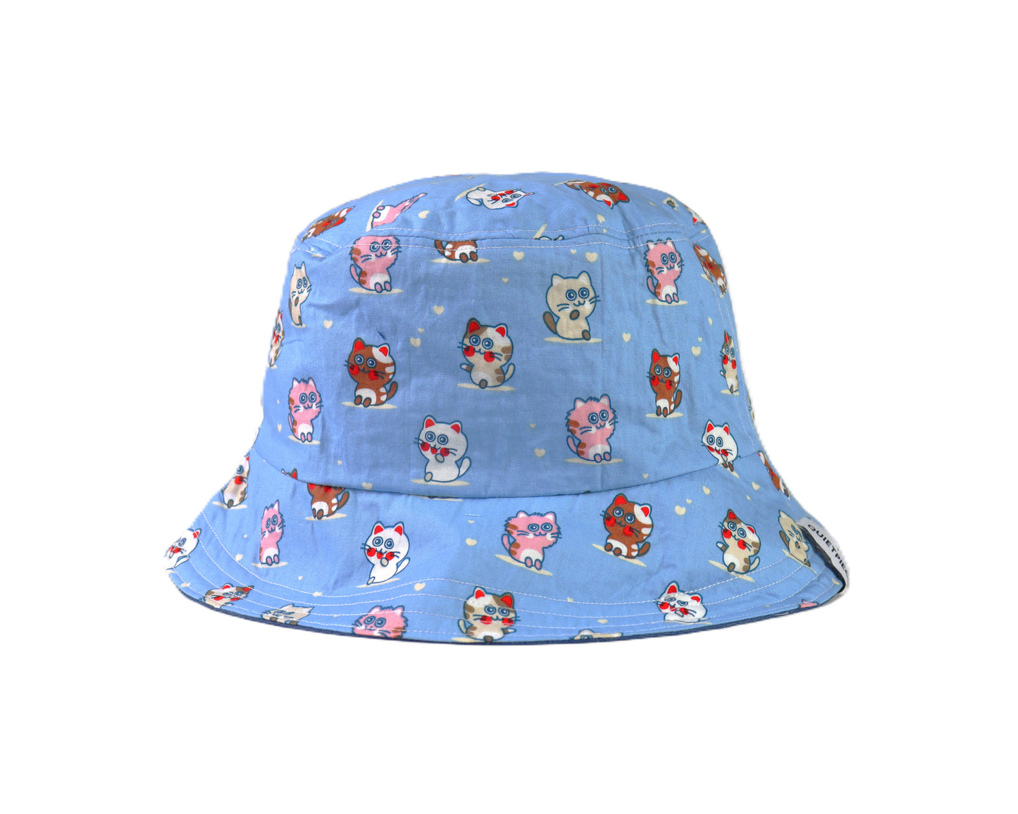 QuietPiece Kittens Reversible Bucket Hat | Limited Edition