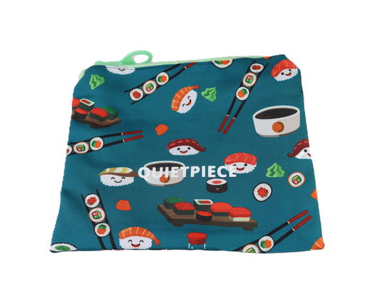 QuietPiece Sushi Zipped Travel Pouch